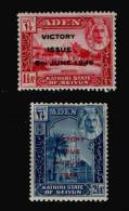 ADEN / 1946 / KATHIRI STATE OF SEIYUN / VICTORY / SG 12-13 / MH / VF - Aden (1854-1963)