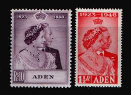 ADEN / 1949 / ROYAL SILVER WEDDING / SG 30-31 / MH / VF - Aden (1854-1963)