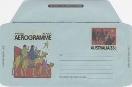 Australia 1980  A 53 Christmas 33c Aerogramme - Aerograms