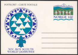 NORWAY - XIV.Boy Scouts World Jamboree «Nordjamb 75» Lillehammer. Perfect Mint Postcard. - Enteros Postales