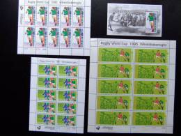 AFRIQUE DU SUD SOUTH AFRICA  AFRICA Del SUR 1995 RUGBY WORLD CUP TOURNAMENT 1995 SHEET OF 10 STAMPS - Rugby