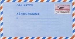 AEROGRAMME # CONCORDE # 2,70 F # GRAVEUR J.COMBET # SURVOL DE PARIS - Aerogramas