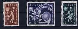 Lituania Michel Nr 429 - 431  , MNH / ** 1939, Perforated, Basketball - Lituania