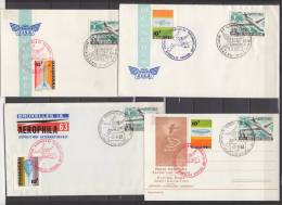 Commemoration - Aerophila 63 - Lot De 4 Lettres - 2-9-1963 - Covers & Documents