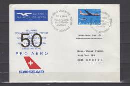 Commemoration -  50 Ans  De La Poste Aerienne Suisse - 30-4-1969 - Altri & Non Classificati