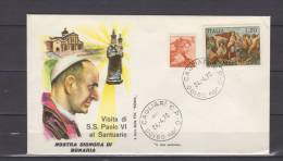 Vuelo Papal / Visita Di S.S Paolo VI Al Santuario - 24-4-1970 - Airmail