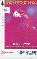 Carte Prépayée JAPON *  OISEAU EAGLE  (400) AIGLE * JAPAN Bird * PREPAID CARD * Vogel * Karte * ADLER * AGUILA - Aquile & Rapaci Diurni