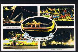 RB 925 - Blackpool Illuminations Multiview Postcard - Lancashire - Blackpool