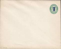 Denmark Postal Stationery Ganzsache Entier 7 Øre On 5 Øre Overprinted (20-H) - Entiers Postaux