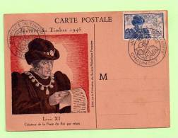 CARTES 1° JOUR. 1945  -   LOUIS XI  -   PARIS - ....-1949