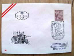 Cover Sent In Austria Osterreich Ersttag Fdc Special Cancel Registered Steyr - Cartas & Documentos