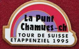 TOUR DE SUISSE CYCLISTE 1995  VILLE ETAPE LA PUNT CHAMUES  - VELO   -      (ROUGE) - Ciclismo