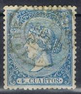 Sello 4 Cuartos Isabel II 1866, Fechador GIBRALEON (Huelva), Num 81 º - Usados