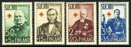 Finland B27-30 (Michel 204-207)  Mint Hinged Famous Men Semi-Postal Set From 1938 - Unused Stamps