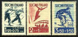 Finland B31-33 (Michel 208-210)  Mint Hinged Winter Sports Semi-Postal Set From 1938 - Unused Stamps