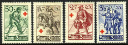 Finland B39-42 (Michel 222-225) Mint Hinged Finnish Red Cross Semi-Postal Set From 1940 - Neufs