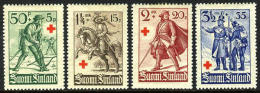 Finland B39-42 (Michel 222-225) Mint Hinged Finnish Red Cross Semi-Postal Set From 1940 - Unused Stamps