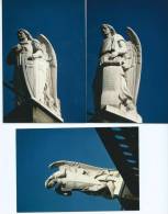 Photo- RELIGION-Lot,ensemble De 3 PHOTOS "Bendecid Al Dios Del Cielo,y Glorificadle (Bible Tobie 12,6 Statues Ange Anges - Other & Unclassified