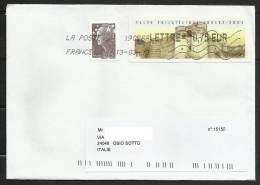 # Lettera Dalla Francia A Osio Sotto (BG) Italia - 1999-2009 Viñetas De Franqueo Illustradas