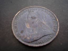 Great Britain 1901 QUEEN VICTORIA  FARTHING  USED  CONDITION As Seen. - B. 1 Farthing