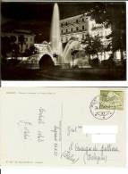 Lugano: Fontana Luminosa In Piazza Manzoni. Cartolina B/n 9x14 Viaggiata 1956 (timbro Postale Ponte Tresa) - Ponte Tresa