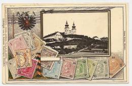 AUSTRIA Lot 4 Better Postcards Niederösterreich Incl. Printed Stamps (Briefmarken Motiv) / MAILMAN / LITHO - Non Classificati