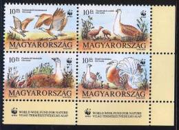 HUNGARY - 1994. World Wildlife Fund / Otis Tarda  In Four Block MNH!!! Mi:4282-4285. - Nuovi