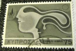 Cyprus 1978 Human Rights 75m - Used - Used Stamps