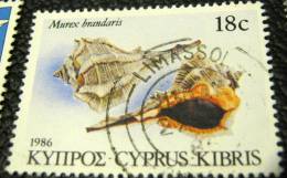 Cyprus 1986 Shell Murex Brandaris 18c - Used - Usados