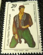 Cyprus 1987 Folk Dancer 20tl - Mint Damaged - Neufs