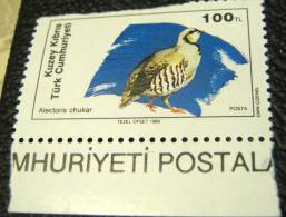 Cyprus 1989 Bird Alectoris Chukar 100tl - Mint - Neufs