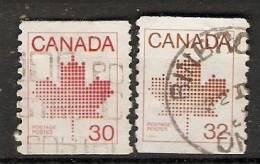 Canada  1982-83  Canadian Maple Leaf Emblem   (o) - Coil Stamps