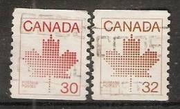 Canada  1982-83  Canadian Maple Leaf Emblem   (o) - Coil Stamps