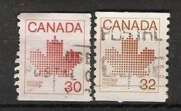 Canada  1982-83  Canadian Maple Leaf Emblem   (o) - Coil Stamps