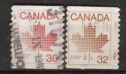 Canada  1982-83  Canadian Maple Leaf Emblem   (o) - Coil Stamps