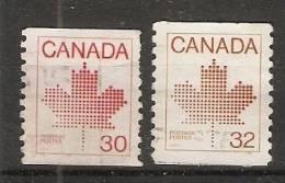 Canada  1982-83  Canadian Maple Leaf Emblem   (o) - Coil Stamps