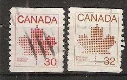 Canada  1982-83  Canadian Maple Leaf Emblem   (o) - Coil Stamps