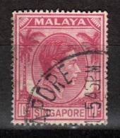 SINGAPORE - 1948/52 YT 9 (B) USED - Singapour (...-1959)