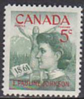 Kanada 1961. E.P. Johnson, Dichterin, Mit Aufgeschlagenem Buch (B.0590) - Unused Stamps