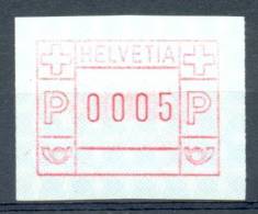 Suisse Switzerland Schweiz ATM Frama Helvetia MiNr 3 Ohne Fasern 1981 MNH XX - Automatenmarken