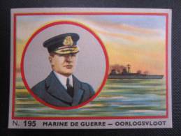 CHROMO Chocolat JACQUES (M33) MARINE DE GUERRE OORLOGSVLOOT (2 Vues) N° 195 L'Amiral Anglais BEATTY - Jacques