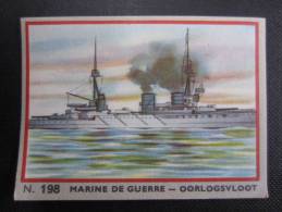 CHROMO Chocolat JACQUES (M33) MARINE DE GUERRE OORLOGSVLOOT (2 Vues) N° 198 L'"INVINCIBLE" Croiseur De Bataille Anglais - Jacques