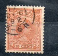 Pays Bas. Wilhelmine. 15 Cents - Used Stamps