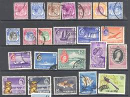 SINGAPORE, 1948-1960s Collection To $2 (4), Cat £28 VFU (2 Scans!) - Singapore (...-1959)