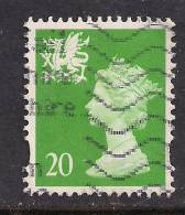 WALES GB 1997 - 98 20p Bright Green Used Machin Stamp No P On Value SG W79.( K515 ) - Pays De Galles