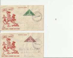 NEW ZEALAND 1943 – SET OF 2 FDC QUEEN ELIZABETH SERIE ADDR.IN PENCIL (SAME ADDRESS)  W 1 ST EACH  OF ½ -1 D POSTM.WELLIN - FDC