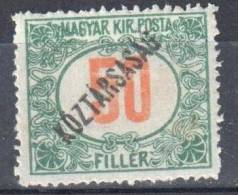 Hungary 1919, Postage Due, Koztarsasag Overprint Mi.51 - MNH - Ungebraucht