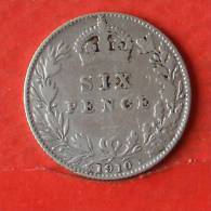 GREAT BRITAIN  6  PENCES  1910  SILVER COIN KM# 799  -    (1559) - H. 6 Pence