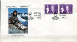 Greenland 1981-89. 7 FDCs. "Queen Margrethe II" - FDC