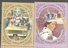 Congo 1977 QEII Siver Jubilee Royalty Perforated Set 3 MNH - Sonstige & Ohne Zuordnung